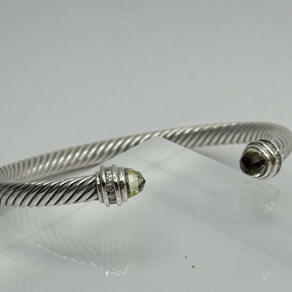 David Yurman 5mm Prasiolite Cable Bracelet With Diamonds - Picture 6 of 8